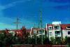 Railways high voltage power line near-by a house - living area!