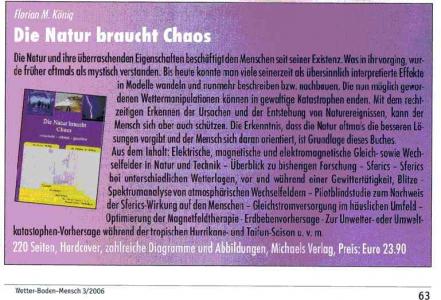 Buchbesprechung: "Die Natur braucht Chaos"