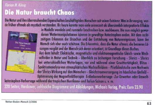 Buchbesprechung: "Die Natur braucht Chaos"
