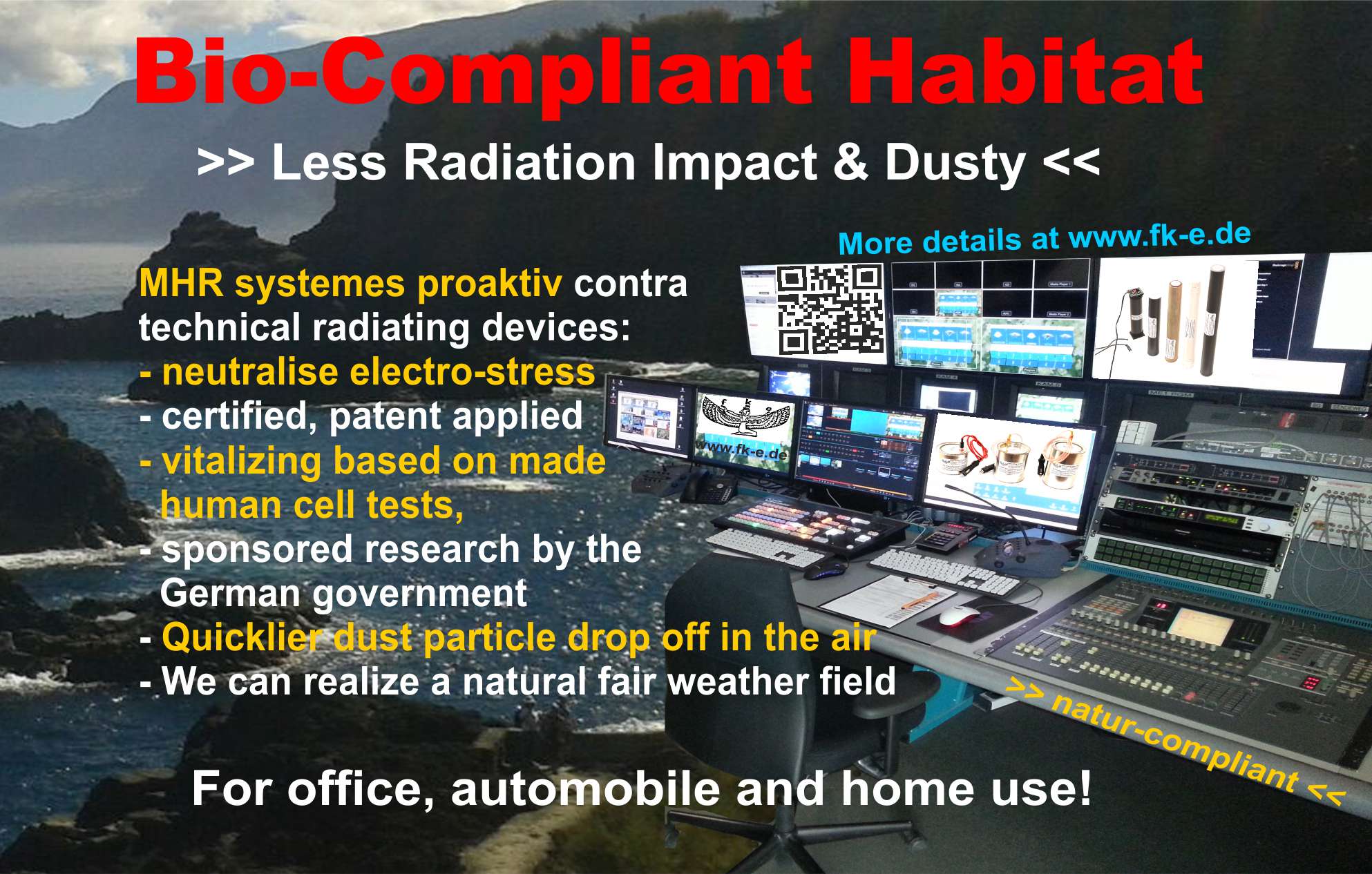 EMF healtprotection for industry purposes, in sound studios et cetera needed.